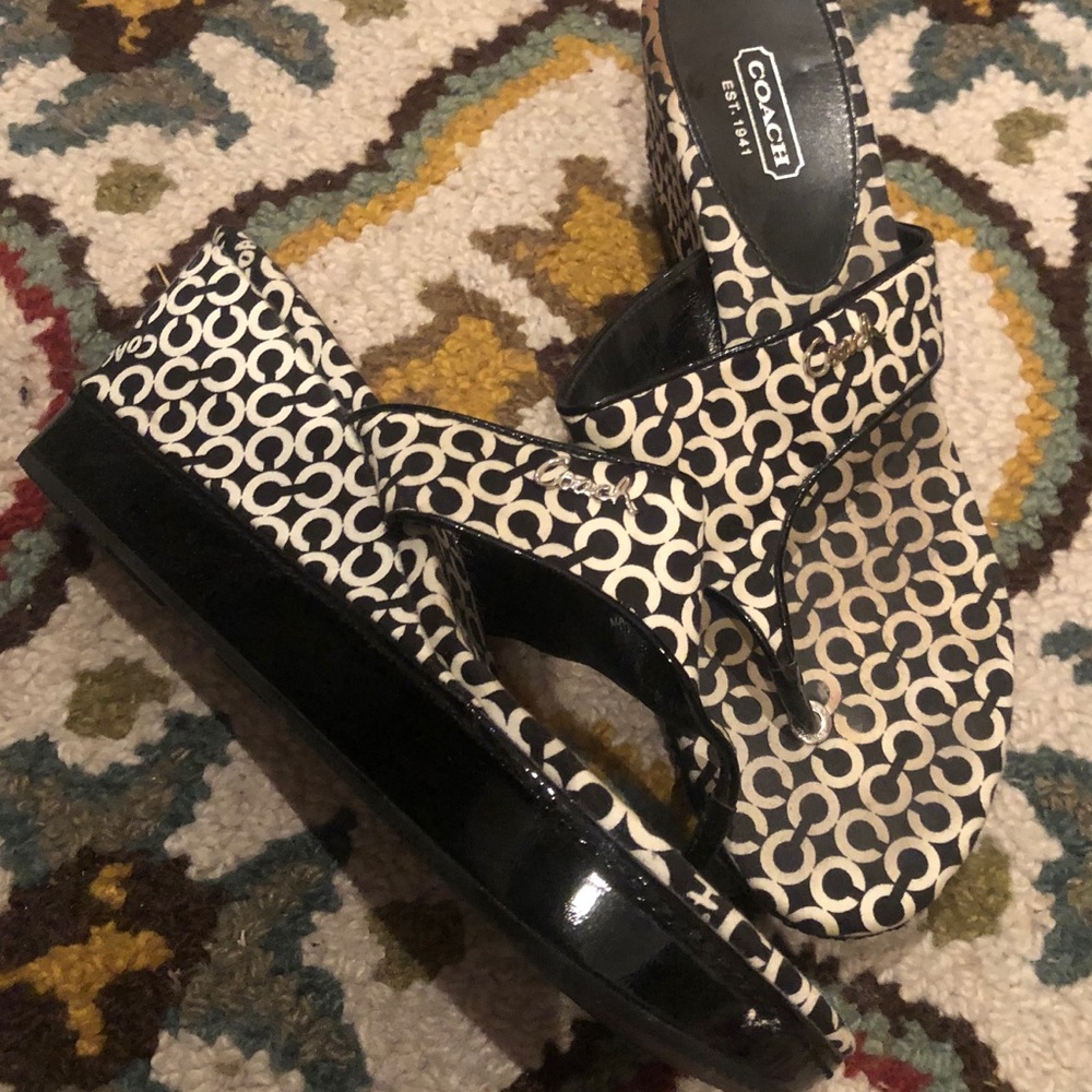 Coach wedges.